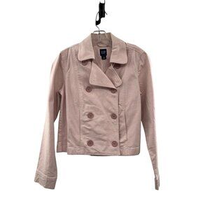 GAP Peacoat Style Jacket Womens Small Blush Pink Cotton Stretch Spring Fall